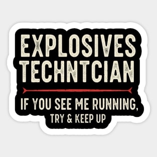 Explosives Tech Tee - Running is My Preferred Hobby Sticker